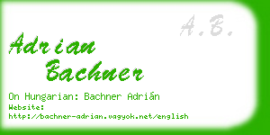adrian bachner business card